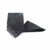 MIDNIGHT DOTS TIE AND POCKET SQUARE SET